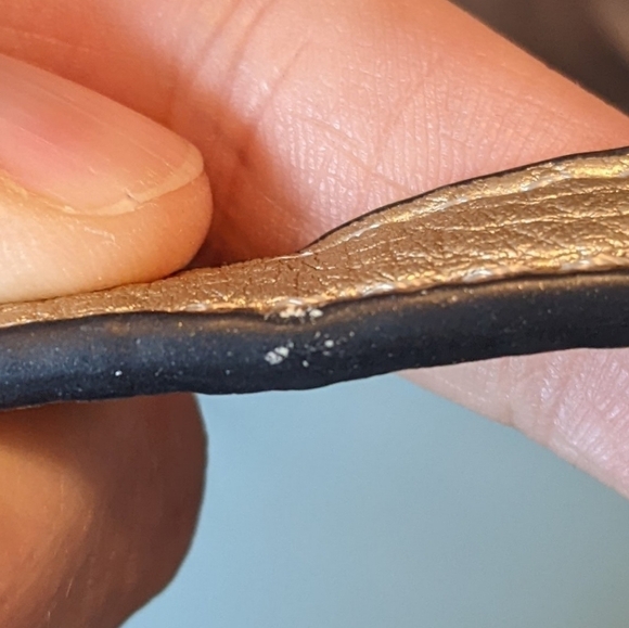 Katie Q Metallic Taupe w/ Gold Accents Cross Body Purse - Picture 13 of 14